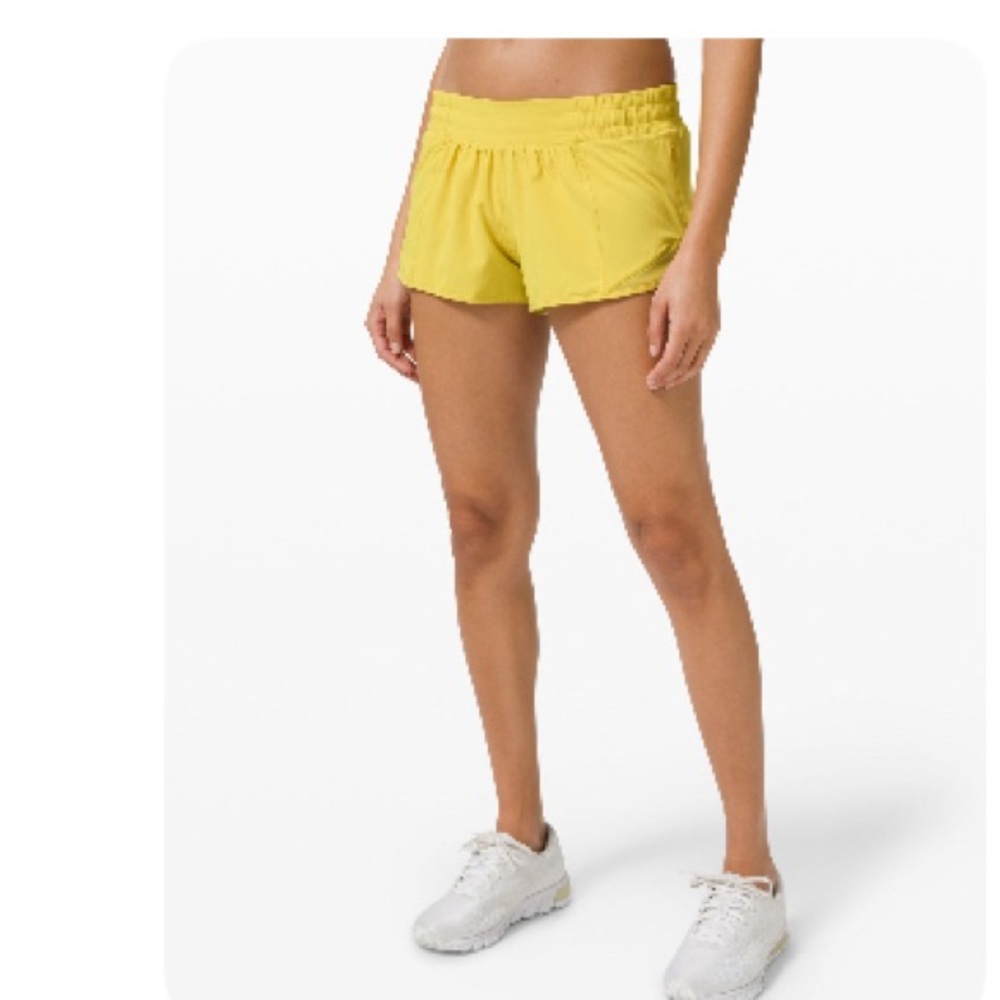 Lululemon Athletica  Yellow hotty hot 2.5 inch Shorts